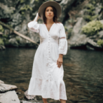 vestido midi branco