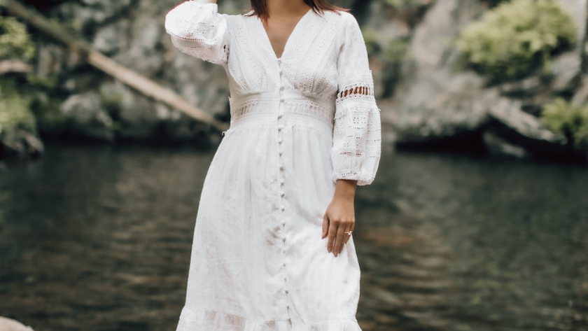 vestido midi branco